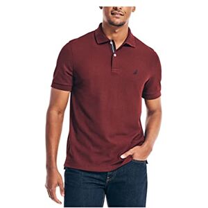 Nautica mäns Solid Anchor Deck Classic Fit Polo, Kunglig vinröd, L Nautica mäns Solid Anchor Deck Classic Fit Polo, Kunglig vinröd, L