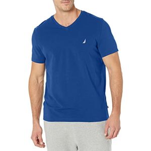 Nautica Kortärmad T-shirt för män, solid slim fit, V-hals, Kungsblå, L Nautica Kortärmad T-shirt för män, solid slim fit, V-hals, Kungsblå, L