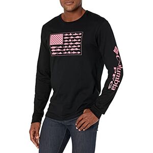 Columbia Herr Americana Saltwater Fish Flag Långärmad T-shirt, Svart med sorbet, M Columbia Herr Americana Saltwater Fish Flag Långärmad T-shirt, Svart med sorbet, M
