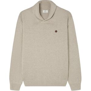 Springfield Gg7 rökig hals stickad struktur med etikett, PU, sand, XL Springfield Gg7 rökig hals stickad struktur med etikett, PU, sand, XL