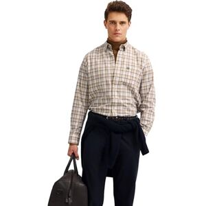 bugatti herrskjorta button-down-krage modern passform rutig, 40-beige, M bugatti herrskjorta button-down-krage modern passform rutig, 40-beige, M