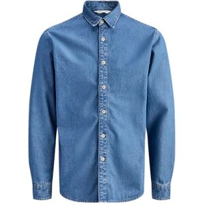 JACK & JONES Jjestanley Jjshirt at 021 Noos, Blå denim, XXL JACK & JONES Jjestanley Jjshirt at 021 Noos, Blå denim, XXL