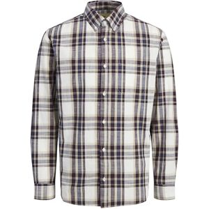 JACK & JONES JPRBLUBROOK SLUB Check Shirt L/S, Fields of Rye/passform: bekväm passform, XS JACK & JONES JPRBLUBROOK SLUB Check Shirt L/S, Fields of Rye/passform: bekväm passform, XS