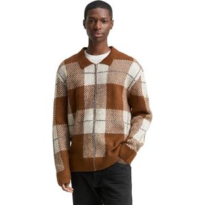 TOM TAILOR Denim herrkofta, 39123 – brun offwhite big check, M TOM TAILOR Denim herrkofta, 39123 – brun offwhite big check, M