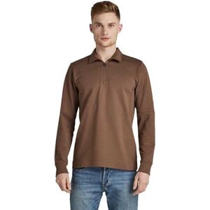 G-STAR RAW Herr Moto Tweeter 1 Zip ls T-shirt, brun (rain drum D136-D307), M G-STAR RAW Herr Moto Tweeter 1 Zip ls T-shirt, brun (rain drum D136-D307), M