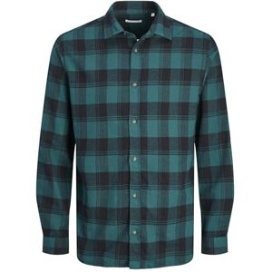 JACK & JONES herr Jjjoshua fall Buffalo skjorta Ls fritidsskjorta, djup blågrön, S JACK & JONES herr Jjjoshua fall Buffalo skjorta Ls fritidsskjorta, djup blågrön, S