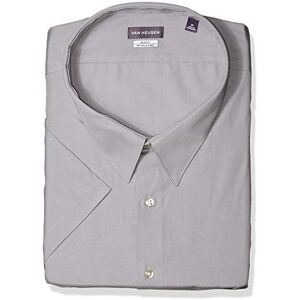 Van Heusen män och hög kortärmad poplin solid stor passform klänning skjorta rökningskjorta Van Heusen män och hög kortärmad poplin solid stor passform klänning skjorta rökningskjorta