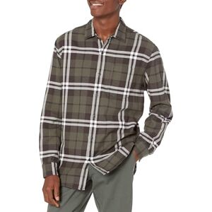 Amazon Essentials Men's Långärmad flanellskjorta (finns i Big & Tall), Olivgrön Rutig, XL Amazon Essentials Men's Långärmad flanellskjorta (finns i Big & Tall), Olivgrön Rutig, XL