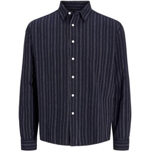 JACK & JONES Jorjames Split Stripe Shirt Ls, Sky Captain, M JACK & JONES Jorjames Split Stripe Shirt Ls, Sky Captain, M