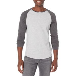Amazon Essentials Men's Långärmad Henley-skjorta med smal passform, Kolsvart ljung Ljusgrå Ljung, XL Amazon Essentials Men's Långärmad Henley-skjorta med smal passform, Kolsvart ljung Ljusgrå Ljung, XL
