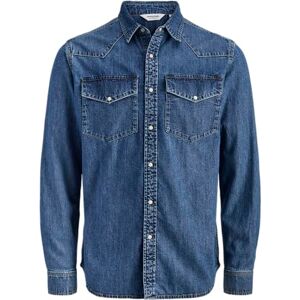 JACK & JONES Jjewestern Jjshirt at 187 Noos, Blå denim, L JACK & JONES Jjewestern Jjshirt at 187 Noos, Blå denim, L
