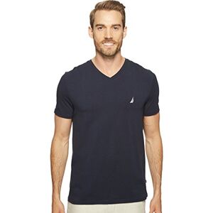 Nautica Kortärmad enfärgad T-shirt med v-ringning för män, Marinblått Xsp, S Nautica Kortärmad enfärgad T-shirt med v-ringning för män, Marinblått Xsp, S