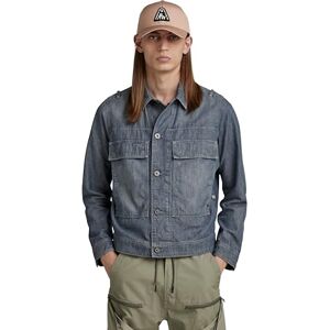 G-STAR RAW Herr Utility Flap Pocket Denim jacka, Blå (Antic Faded Aegean Blue C611-d096), S G-STAR RAW Herr Utility Flap Pocket Denim jacka, Blå (Antic Faded Aegean Blue C611-d096), S