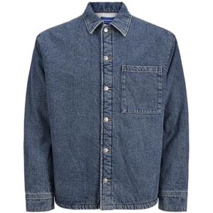 JACK & JONES Jorjames denim teddy overshirt Ls, Mellanblå denim, XL JACK & JONES Jorjames denim teddy overshirt Ls, Mellanblå denim, XL