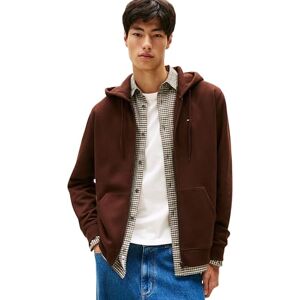 Tommy Jeans herr TJM REG S FLAG ZIP THRU DM0DM20743, brun, XS, Brun (rikbrun), XS Tommy Jeans herr TJM REG S FLAG ZIP THRU DM0DM20743, brun, XS, Brun (rikbrun), XS