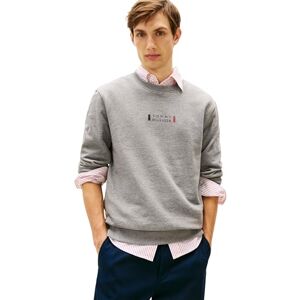 Tommy Hilfiger Brand Love Sweatshirt Mw0mw41428 tröja att dra på, grå (mellangrå melerad), XS herr, Grå (mellangrå melerad), XS Tommy Hilfiger Brand Love Sweatshirt Mw0mw41428 tröja att dra på, grå (mellangrå melerad), XS herr, Grå (mellangrå melerad), XS
