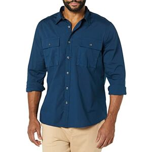 Amazon Essentials mäns Slim-Fit långärmad tvåficksbruksskjorta (tidigare Goodthreads), Indigo, XX-Large Amazon Essentials mäns Slim-Fit långärmad tvåficksbruksskjorta (tidigare Goodthreads), Indigo, XX-Large