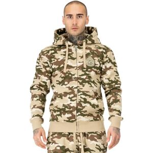 BENLEE sweatjacka med huva för män med dragkedja, normal passform, FRASEN, Camo Desert, XXL BENLEE sweatjacka med huva för män med dragkedja, normal passform, FRASEN, Camo Desert, XXL