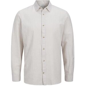 JACK & JONES JJESUMMER skjorta LS SN, Oxford tan/detalj: randig, M JACK & JONES JJESUMMER skjorta LS SN, Oxford tan/detalj: randig, M