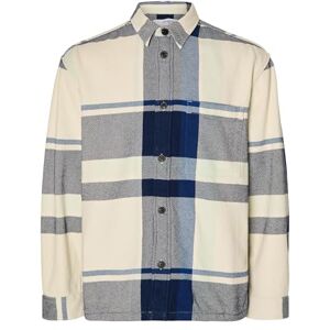 SELECTED HOMME Herr sloos-hybridcheck overshirt Ls långärmad skjorta, True Blue, L SELECTED HOMME Herr sloos-hybridcheck overshirt Ls långärmad skjorta, True Blue, L