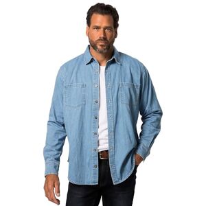 JP 1880 herrstora storlekar, överdimensionerade herrkläder, L-8XL, jeansskjorta, långärmad, krage krage, modern passform, upp till 8 XL 822885, ljusblå, 6XL JP 1880 herrstora storlekar, överdimensionerade herrkläder, L-8XL, jeansskjorta, långärmad, krage krage, modern passform, upp till 8 XL 822885, ljusblå, 6XL