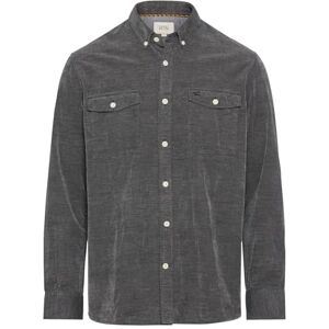camel active Långärmad herrskjorta i regular fit gjord av snöre, Mörkgrå, S camel active Långärmad herrskjorta i regular fit gjord av snöre, Mörkgrå, S