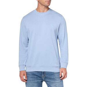 Boss Herr lapplogotyp fransk frotté pullover bomullströja, Utforskare blå, XXL Boss Herr lapplogotyp fransk frotté pullover bomullströja, Utforskare blå, XXL