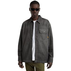 G-STAR Boxy Fit Flap Pocket Shirt T-shirt för män, Grå (Worn In Overcast Sky D25517-d540-g864), M G-STAR Boxy Fit Flap Pocket Shirt T-shirt för män, Grå (Worn In Overcast Sky D25517-d540-g864), M