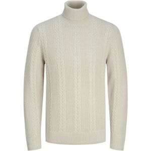 JACK & JONES JACK&JONES Jcocipher stickad rulle hals, Moonbeam, M JACK & JONES JACK&JONES Jcocipher stickad rulle hals, Moonbeam, M