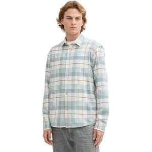 TOM TAILOR Denim herrskjorta, 36724 – Grå mint White Check, XXL TOM TAILOR Denim herrskjorta, 36724 – Grå mint White Check, XXL