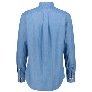 GANT Reg Indigo Bd skjorta för män, Semi Light Blue, XXL GANT Reg Indigo Bd skjorta för män, Semi Light Blue, XXL