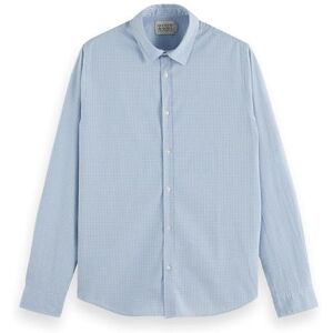 Scotch & Soda Seasonal Essentials Poplin rutig skjorta, Blue Check 6096, XL Scotch & Soda Seasonal Essentials Poplin rutig skjorta, Blue Check 6096, XL