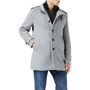 SELECTED HOMME Herr Slhnoah W Coat B kappa, Gråmelange/mönster: twill, S SELECTED HOMME Herr Slhnoah W Coat B kappa, Gråmelange/mönster: twill, S