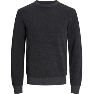 JACK & JONES Jjeglobe Knit Crew Neck Noos stickad tröja, Mörkgrå melange, M JACK & JONES Jjeglobe Knit Crew Neck Noos stickad tröja, Mörkgrå melange, M