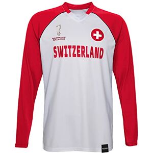 FIFA Herr officiell World Cup 2022 Classic Long Sleeve-Schweiz t-shirt, röd, liten, röd, S FIFA Herr officiell World Cup 2022 Classic Long Sleeve-Schweiz t-shirt, röd, liten, röd, S