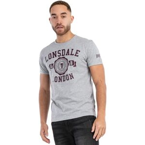 Lonsdale Herr T-shirt normal passform MURRISTER, Marl grå/oxblood, M, 117529 Lonsdale Herr T-shirt normal passform MURRISTER, Marl grå/oxblood, M, 117529