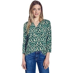 Street One Damtröja med tryck med knappdetalj, Jägargrön, 44 Street One Damtröja med tryck med knappdetalj, Jägargrön, 44