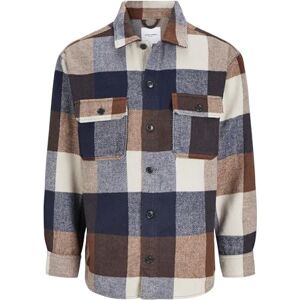 JACK & JONES JACK&JONES JJEBRADLEY Ollie Overshirt LS NOOS, Navy Blazer/Checks: Checks, XL JACK & JONES JACK&JONES JJEBRADLEY Ollie Overshirt LS NOOS, Navy Blazer/Checks: Checks, XL