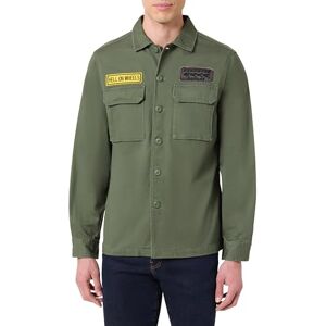 Replay Herrskjorta, långärmad skjortjacka, Light Military 438 (grön), S Replay Herrskjorta, långärmad skjortjacka, Light Military 438 (grön), S
