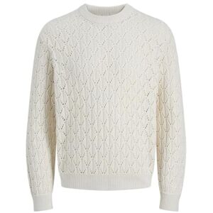 JACK & JONES Jorgramercy Knit Pointelle Crew Neck, Havssalt, M JACK & JONES Jorgramercy Knit Pointelle Crew Neck, Havssalt, M