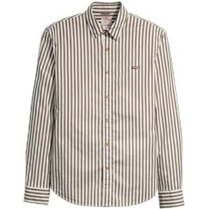 Levi's Långärmad herrskjorta Housemark Slim skjorta, Dean Stripe Burnt Olive, XS Levi's Långärmad herrskjorta Housemark Slim skjorta, Dean Stripe Burnt Olive, XS