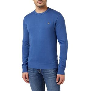 Farah Tim Crew-tröja för män, stålblå, XL Farah Tim Crew-tröja för män, stålblå, XL