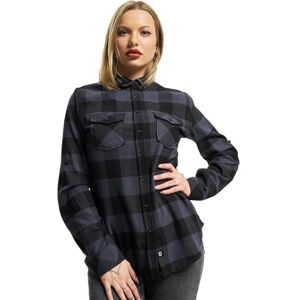 Brandit Amy flanell rutig skjorta flickskjorta, svart/grå, 3XL Brandit Amy flanell rutig skjorta flickskjorta, svart/grå, 3XL