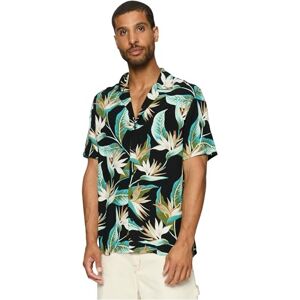Urban Classics Herr Blossoms Resort Hawaii-skjorta T-shirt, Svart/blom, XXL Urban Classics Herr Blossoms Resort Hawaii-skjorta T-shirt, Svart/blom, XXL