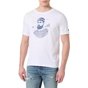 Armor-lux Armor Lux Herr lättviktig bomull marin kortärmad t-shirt med rund hals, Marincord/vit, 3XL Armor-lux Armor Lux Herr lättviktig bomull marin kortärmad t-shirt med rund hals, Marincord/vit, 3XL