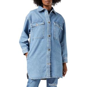 Lee Kvinnors Elongated Overshirt skjorta, marinblå medium Lee Kvinnors Elongated Overshirt skjorta, marinblå medium