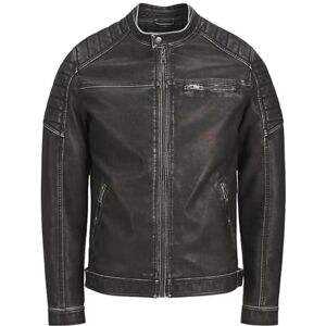 JACK & JONES Herr Jjerocky tvättad PU jacka Noos, svart, l, svart, L JACK & JONES Herr Jjerocky tvättad PU jacka Noos, svart, l, svart, L