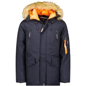Geographical Norway Arnold Herr lång varm parkas för män höst vinter – vattentät vattentät kappa – utomhusjacka med pälshuva – vindjacka – herr (marinblå S), Marin, S Geographical Norway Arnold Herr lång varm parkas för män höst vinter – vattentät vattentät kappa – utomhusjacka med pälshuva – vindjacka – herr (marinblå S), Marin, S