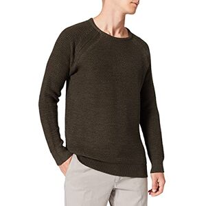 CASUAL FRIDAY Kristian Bubble Crew Neck stickad tröja, 1905081/Peat Melange, S CASUAL FRIDAY Kristian Bubble Crew Neck stickad tröja, 1905081/Peat Melange, S