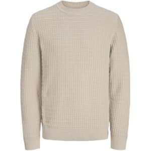 JACK & JONES Jprblabruce stickad strukturell crew neck, Silverfoder, M JACK & JONES Jprblabruce stickad strukturell crew neck, Silverfoder, M